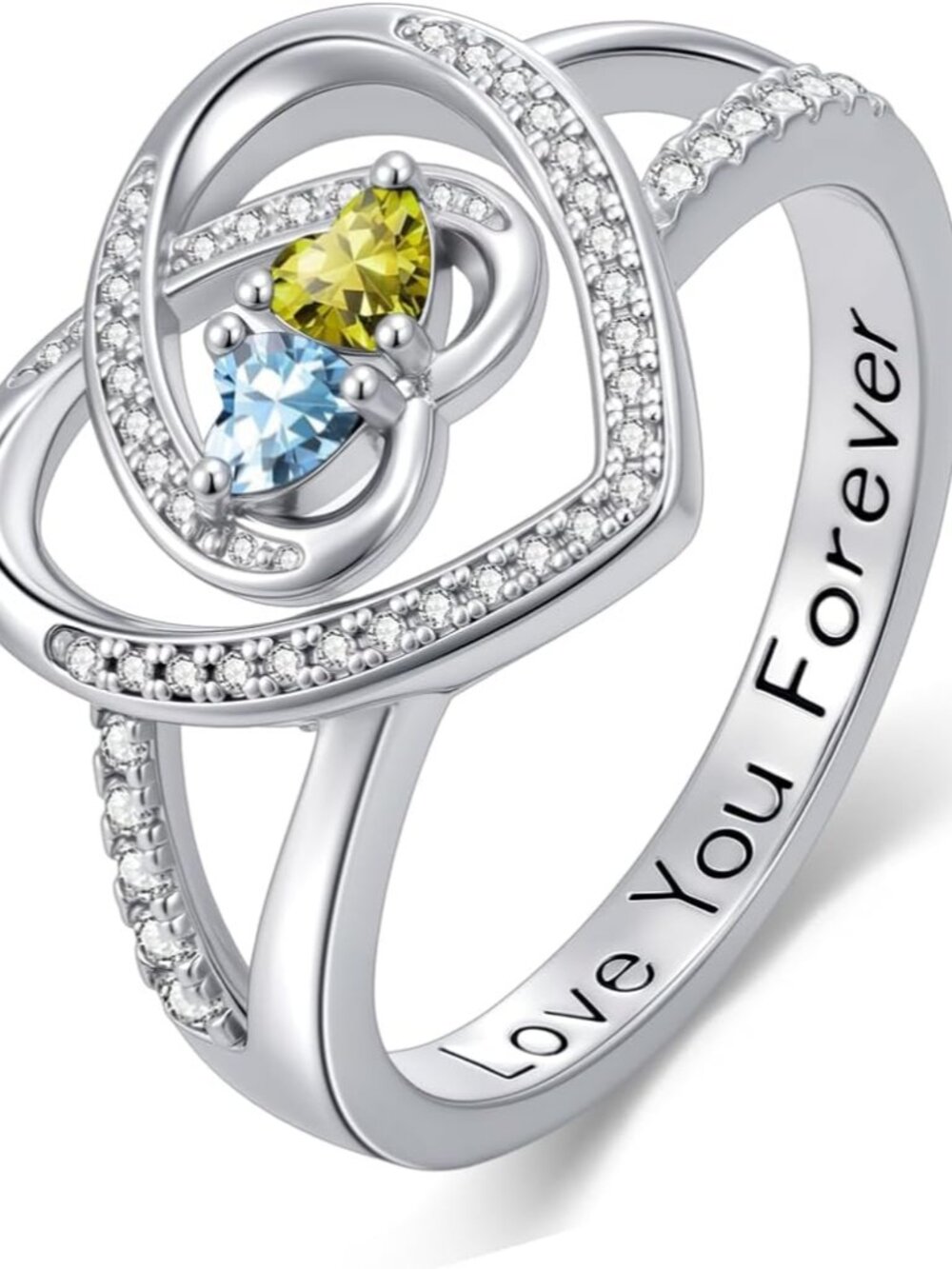 Rings for Women Birthstone Rings for Women Heart Statemet Engagement Eternity We